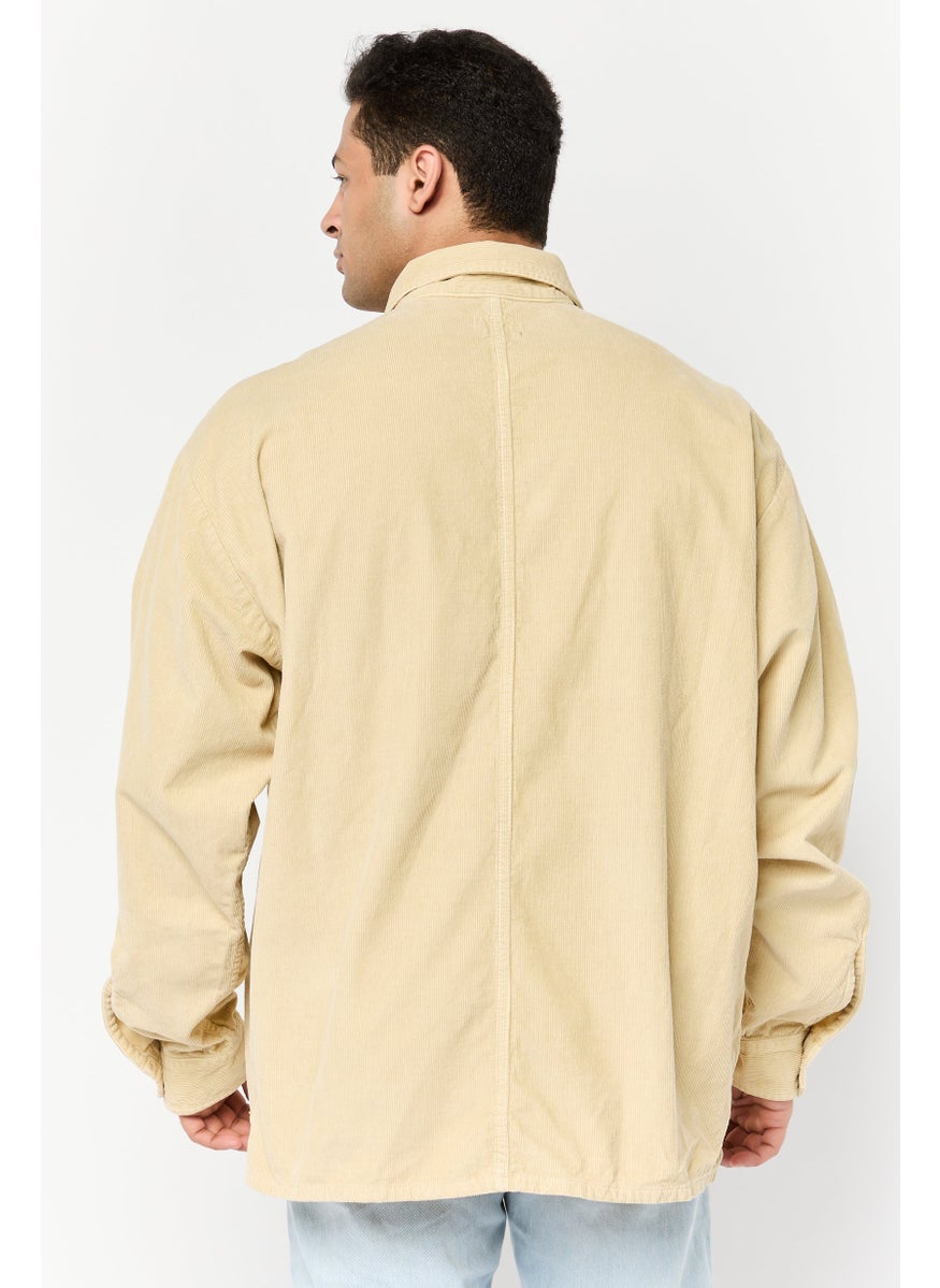 DIESEL - Men  Micro Corduroy Jacket  Shirt, Khaki - Image 1