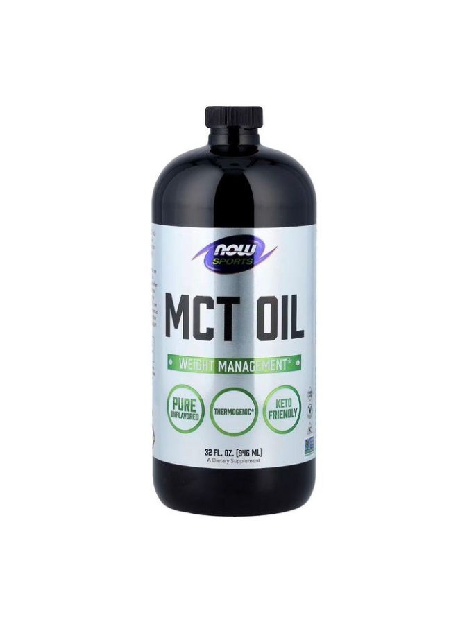 NOW Sports, MCT Oil, Pure & Unflavored, 946 ml (32 Fl. Oz.)