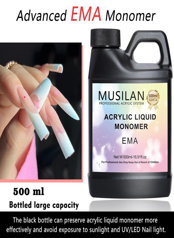 MUSILAN Monomer Acrylic Nail Liquid, Professiona 16.9oz Monomer Liquid for Acrylic Nail Sets and Acrylic Nail System Kit,MMA Free Monomer, Non-Yellowing Acrylic Liquid for Nails Salon DIY & Technician - Image 2