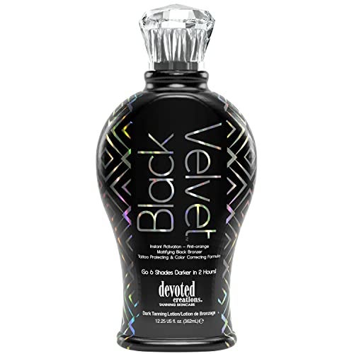 Devoted Creations Black Velvet AntiOrange Mattifying Black Bronzer Tanning Lotion 1225 oz