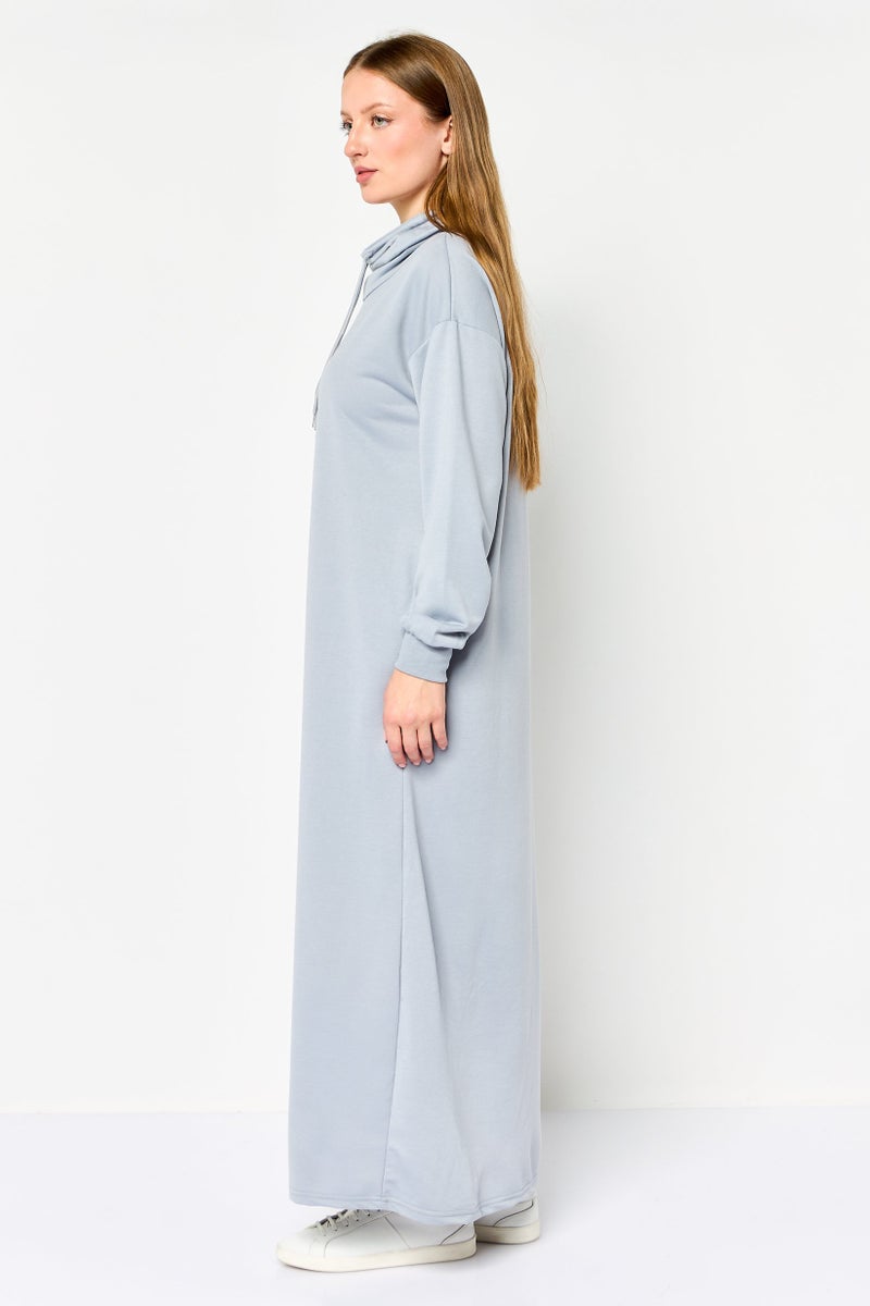 trendyol Women Plain Maxi Dress, Grey - Image 3