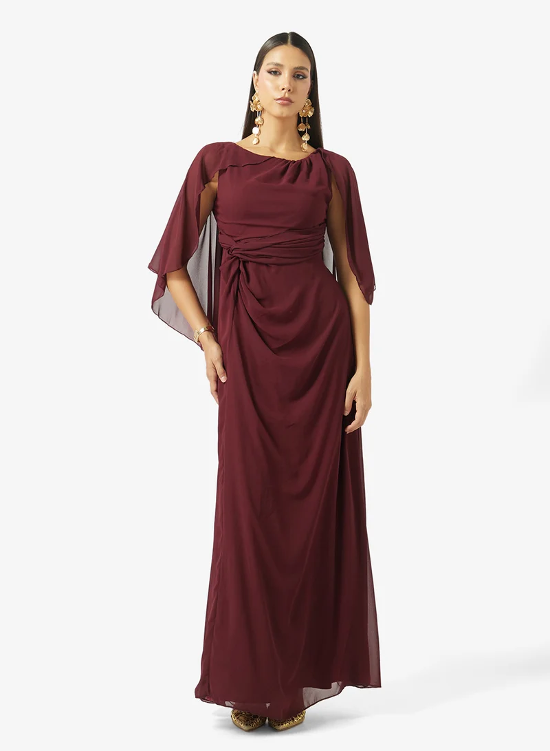 Khizana  Cape Dress With Waist Drape for Women | Best Price UAE