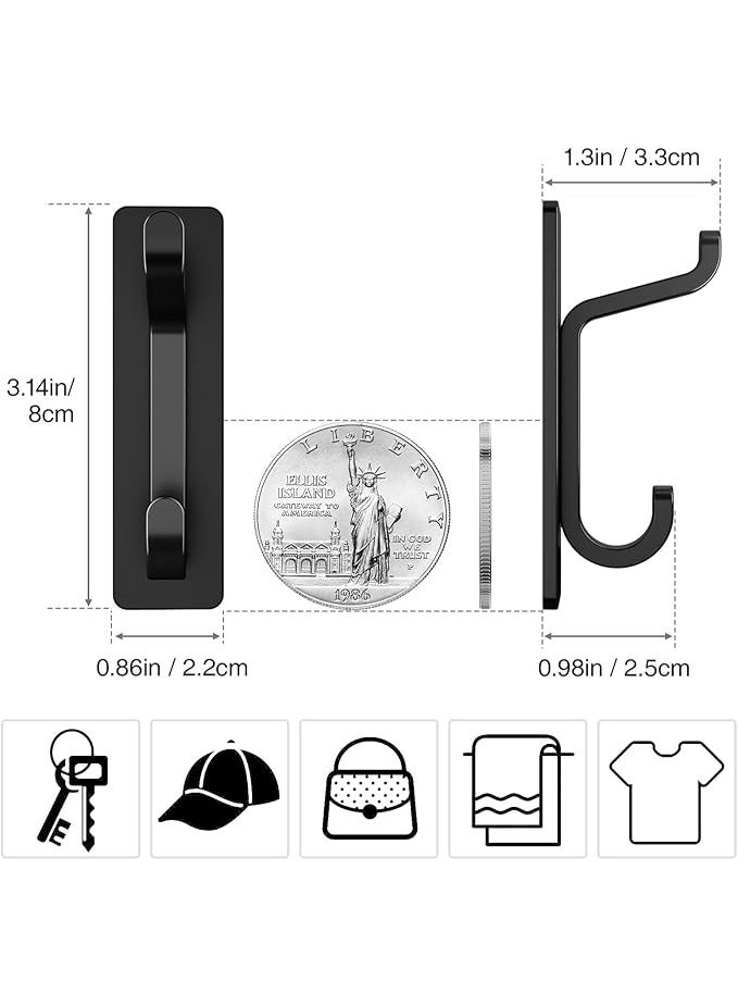خطافات ذاتية اللصق - خطافات حائط شديدة التحمل مع دعامة لاصقة قوية - حل تعليق خالٍ من التلف ولا يحتاج إلى حفر للحمام والمطبخ وتنظيم المنزل - Image 5