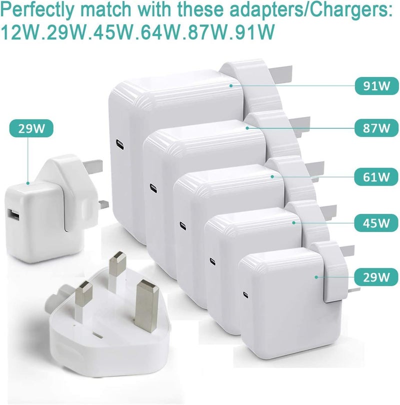 Tobo UK Plug Duckhead AC Adapter, Compatible with All Macbooks USB-C Power Adapters, Replacement UK 3 Pin AC Power Adapter for MacBook Pro, Air, i-Book, i-Phone, i-Pod - Image 2
