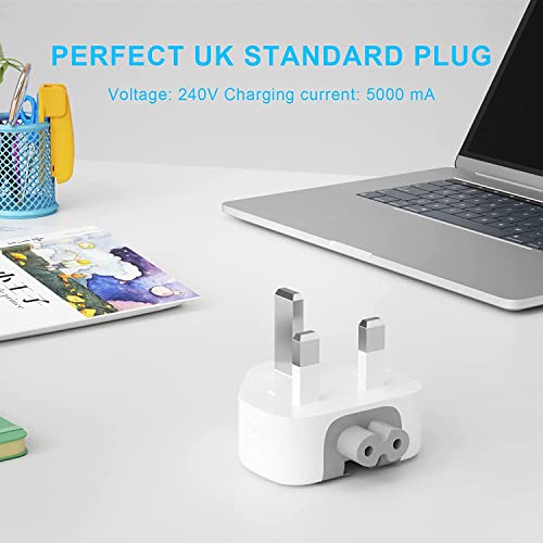 Tobo UK Plug Duckhead AC Adapter, Compatible with All Macbooks USB-C Power Adapters, Replacement UK 3 Pin AC Power Adapter for MacBook Pro, Air, i-Book, i-Phone, i-Pod - Image 4