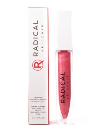 Radical Skincare Radical Skincare Lip Luster Hyaluronic Infused Rose Lip Gloss  High Shine Hydrating Formula for Soft Radiant Lips  CrueltyFree SoyFree GMOFree 5 ml 