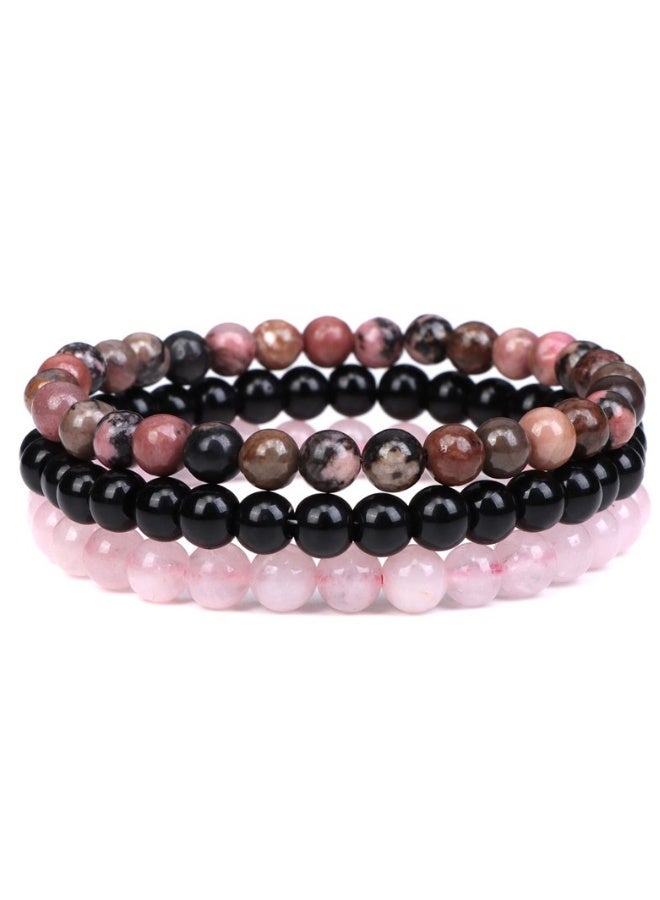 6 PCS 4mm Mini Semi-Precious Gemstone Beaded Bracelets for Men & Women - Adjustable Elastic Healing Crystal Jewelry Gifts - Image 5