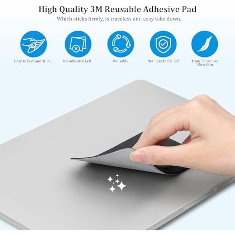 Portable Hard Drive Sleeve for Laptop, Stick on Pouch with Reusable Adhesive, for SanDisk, Samsung, Crucial, Portable External Solid State Drive SSD Hard Drive Carrying Case Closed Pocket, Black - Image 5