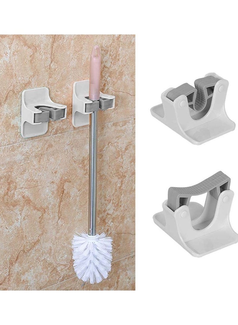 SYOSI Broom Holder Sturdy Wall Mount Gripper Holds Self Adhesive No Drilling Super Anti-Slip and Dustpan Hanger for Home Kitchen Garden Garage Storage Systems 6 PCS - Image 4
