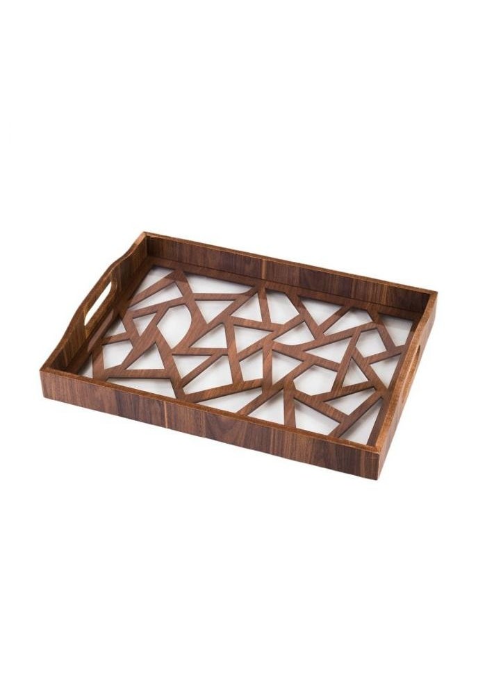 Hic Wood Serving Tray With Transparent Acrylic Floor 