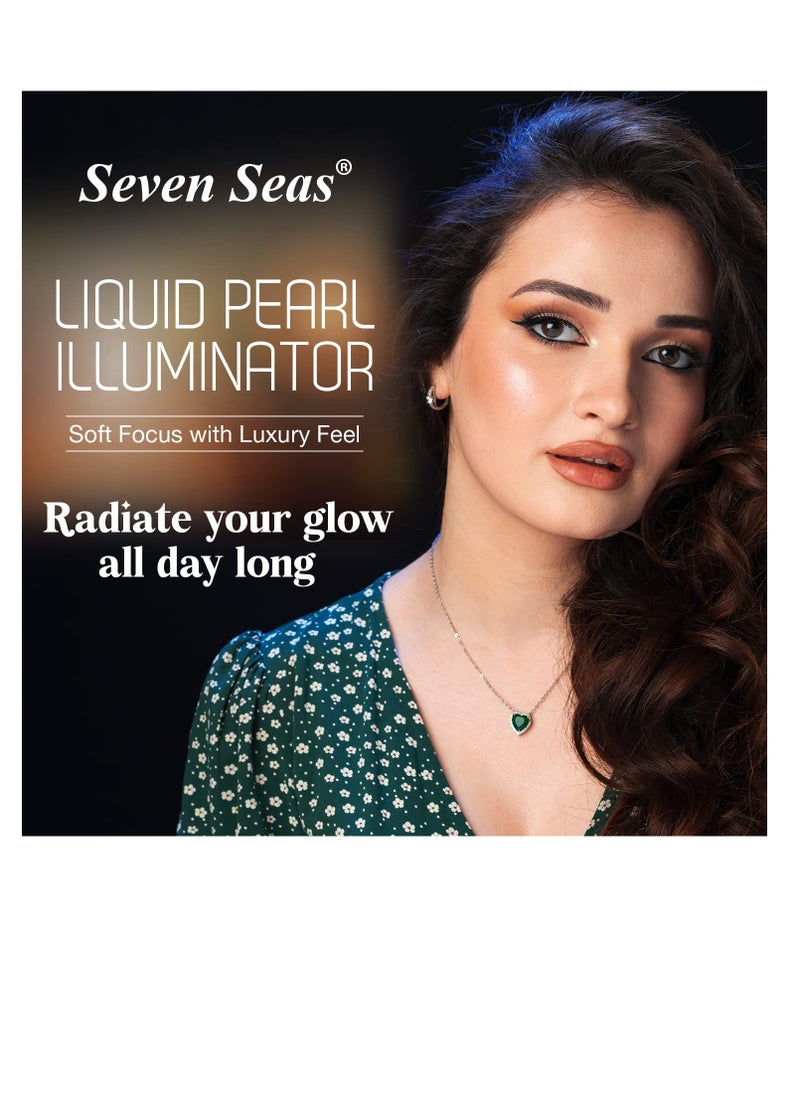 Seven Seas Seven Seas Liquid Pearl Liquid Highlighter For Face makeup  illuminating Liquid Highlighter with Dewy finish Snow White  - Image 4