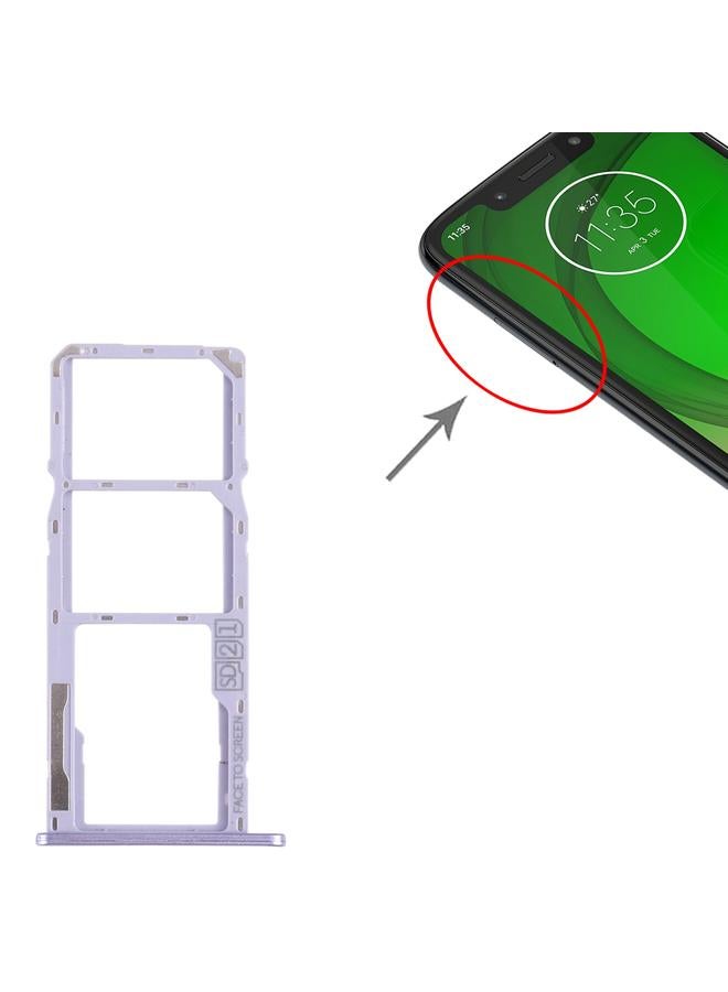 إيروريكس لـ Motorola Moto G7 Play، درج بطاقة SIM + درج بطاقة SIM + درج بطاقة Micro SD (أرجواني) - Image 4