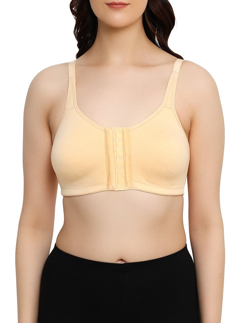 RAJNI Women's Bra D Cup Front Opening Soft PolyCotton Seamless Light Padded Full Coverage Natural Lift Wire-free Plus Size Pack of 2 - Image 4