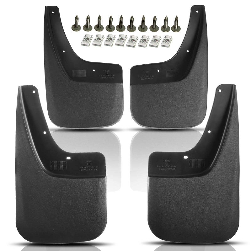 YHTAUTO Mud Flaps Splash Guards Fits GMC Sierra 1500 (Limited), Sierra 2500/3500 HD, with Single Rear Wheel Model, Mudguards Mudflaps Accessories for Trucks with Hardware Kit, Front & Rear 4Pcs Set - Image 1