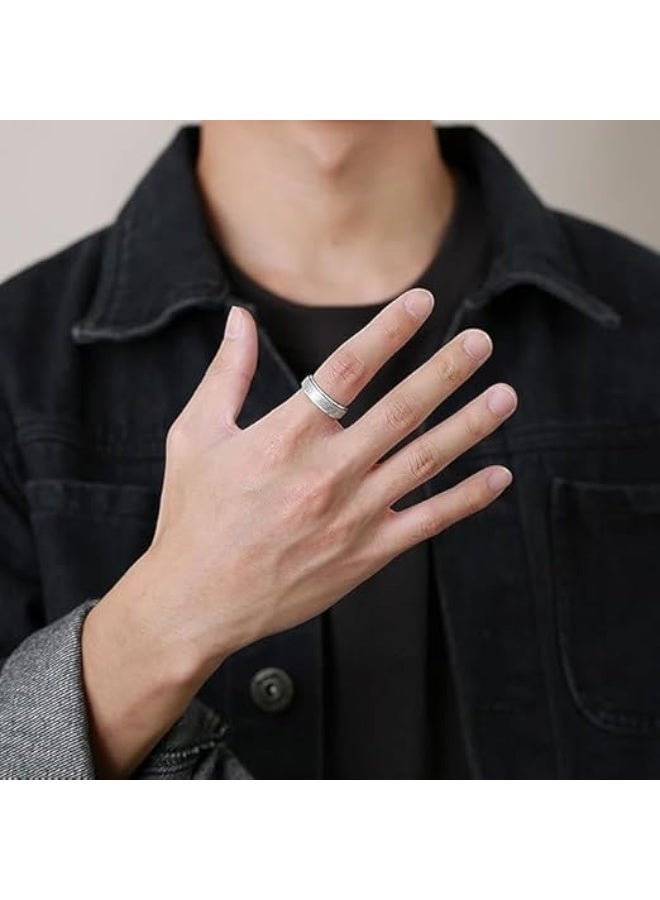 Fayrouz Jewellery Luxury Solitaire Ring Polished Stainless Steel with Shiny Sand Effect, Elegant Design, Simple and Stylish, Rust and Corrosion Resistant, Long Lasting Delicate Shine. - Image 4