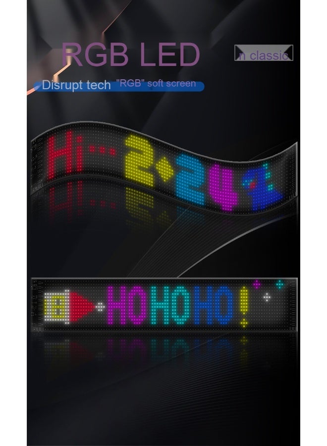 Bluetooth-Controlled Programmable LED Display with Custom Text Animation for Automotive Applications - Perfect for Shops, Cars, and Hotels - Image 4