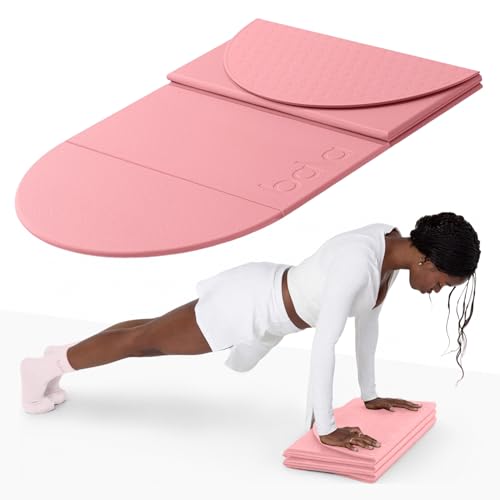 Bala Compact Workout Mat for Gym, Blush - 12MM Thick Slip-Resistant & Sweat Absorbing Yoga Mat for Pilates, Core Training & Exercise - Home Fitness Essentials for Women & Men - Travel-Friendly - Image 1