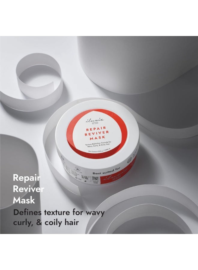 إلوفيا العناية بالمجعّدات والمموجات - قناع إصلاح التجعيدات - نعومة طبيعية واحتفاظ بالتجعيدات - خالٍ من الكبريتات والبارابين (IRRM200، 1) - Image 3