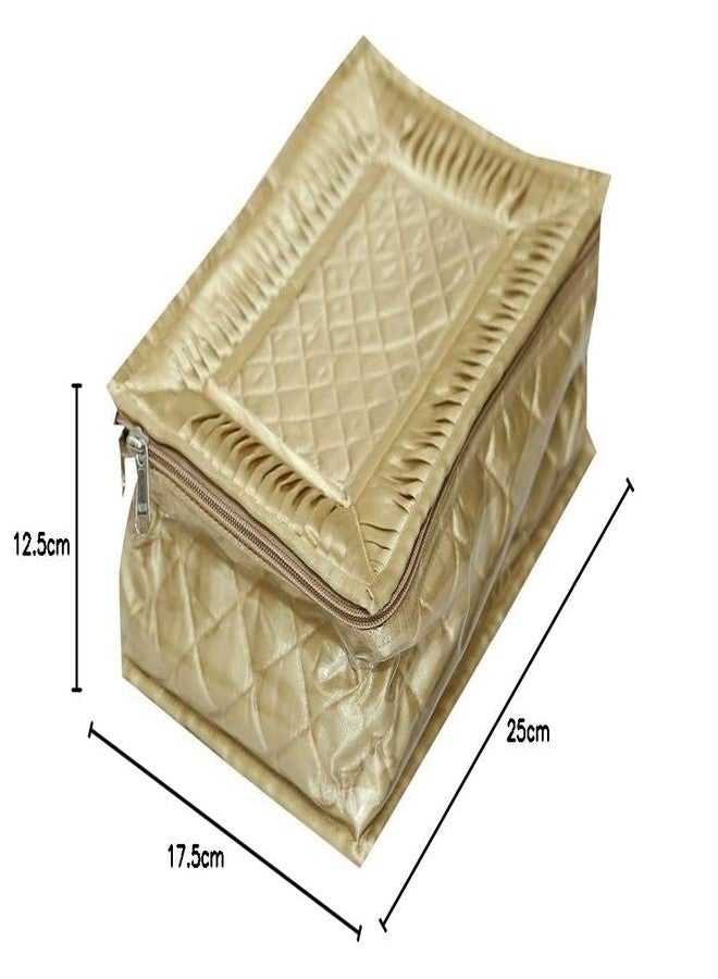 MSclassy Satin Jewellery Box (Gold) | Luxurious and Durable Storage for Precious Ornaments | Ideal for Travel and Gifting - Image 5
