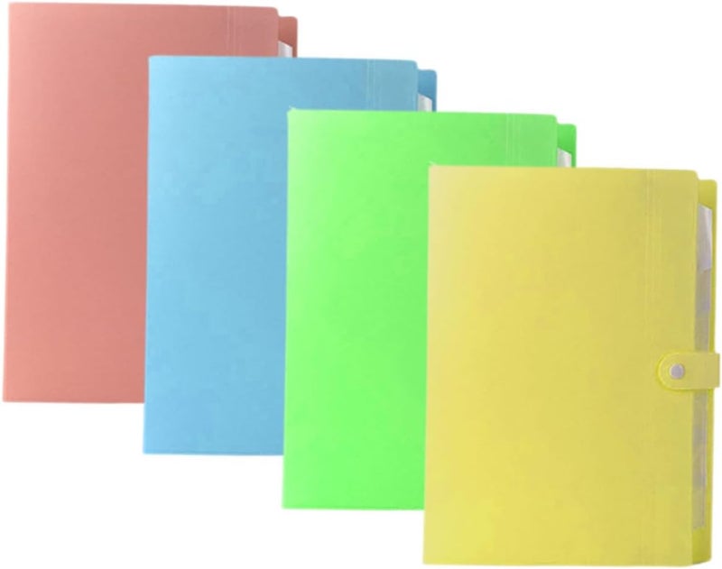 MAGICLULU 4pcs A4 Multi-Layer Accordion File Folder Set, Colored Office Document Organizer with Sorting Pockets for Student and Office Use - Image 1