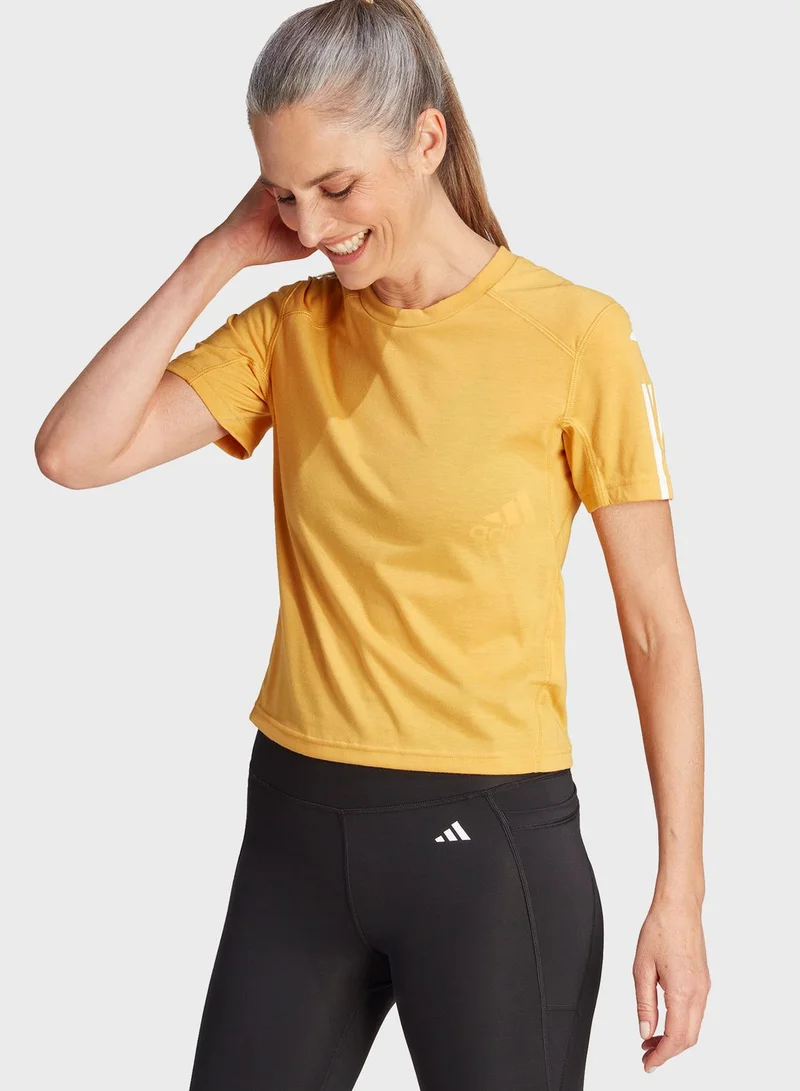 Adidas Train Essentials Train Cotton 3-Stripes Crop T-Shirt