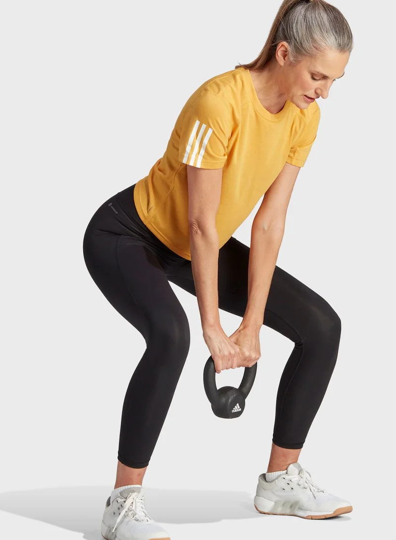 Adidas Train Essentials Train Cotton 3-Stripes Crop T-Shirt