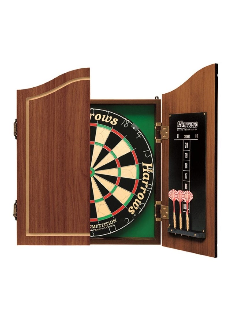 Harrows - Wood Dartboard Cabinet Full Set - Image 1