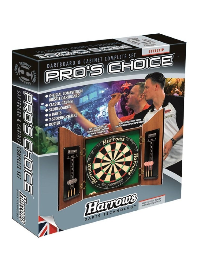Harrows - Wood Dartboard Cabinet Full Set - Image 1