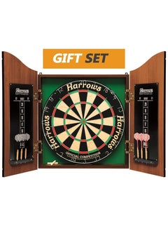 Harrows Wood Dartboard Cabinet Full Set  - Image 1