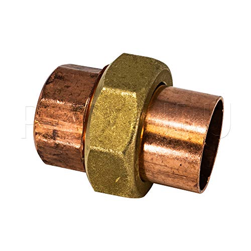 PROCURU 2-Pack 1-Inch Copper Union CxC Sweat Connection, Made in USA, Certified Safe for Drinking Water (CWUN0100-2P) - Image 2