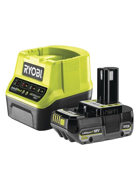 Ryobi Battery and Charger Set, 18V, 2.0Ah, Lithium-ion - Image 1