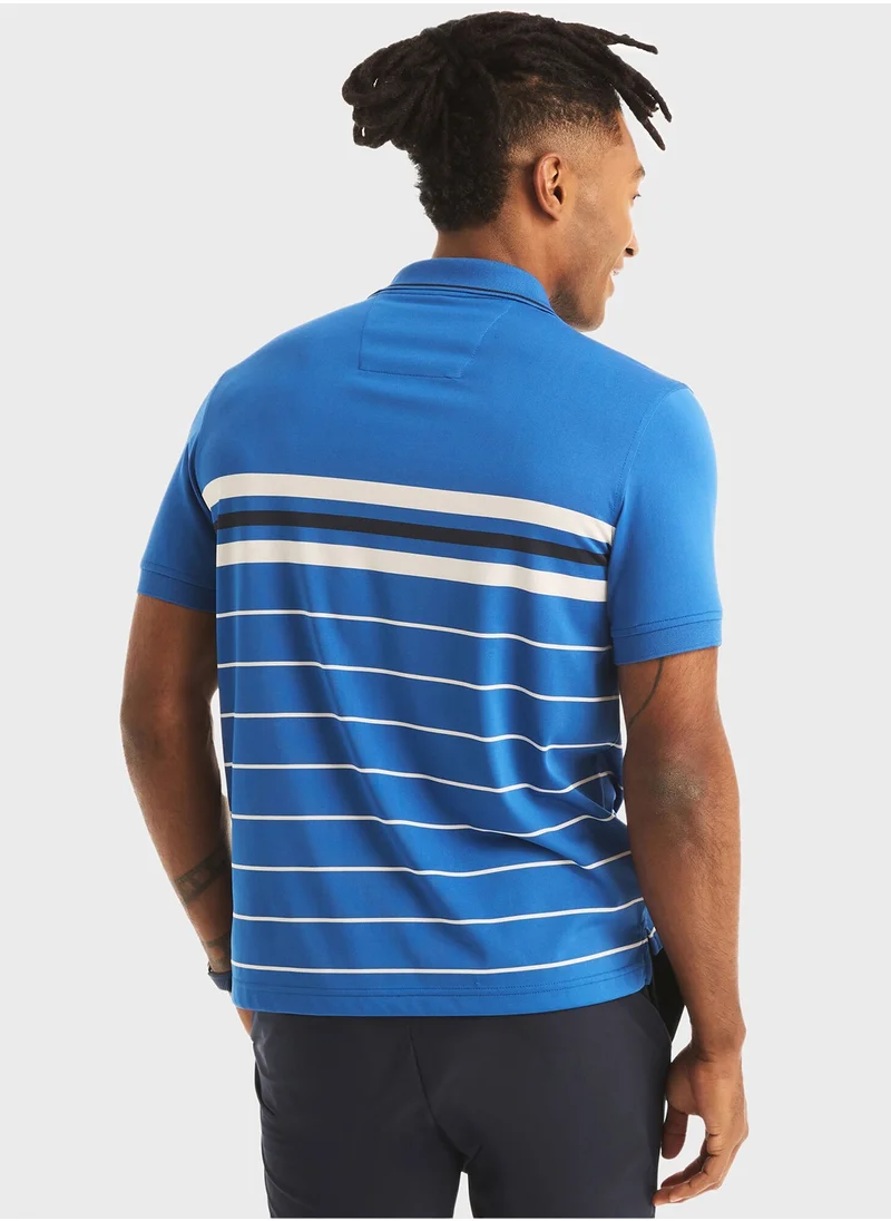 نوتيكا Men's Blue Striped Polo Shirt – Comfortable Cotton for a Truly Refreshing Perfect Summer Look!