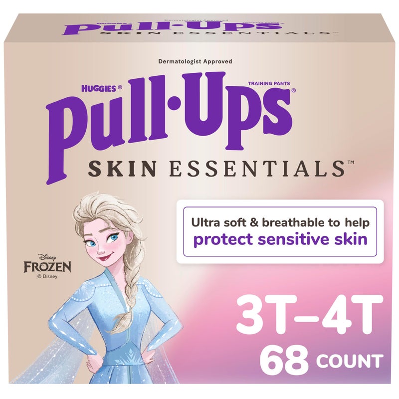 Pull-Ups Girls' Skin Essentials Potty Training Pants, Training Underwear, 3T-4T (32-40 lbs), 68 Ct - Image 1