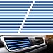 Frienda 20 Pieces Car Air Conditioner Vent Outlet Decoration Strips Universal Waterproof Bendable Car Vent Outlet Trim Decoration Car Interior Accessories for Straight Air Vent Outlet Blue - Image 2