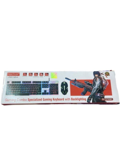 SmartLink SL727KBC Gaming Keyboard - Black Edition: A customizable mechanical gaming keyboard built to last with superior durability and responsiveness. The mechanical keyboard gives you medium resist