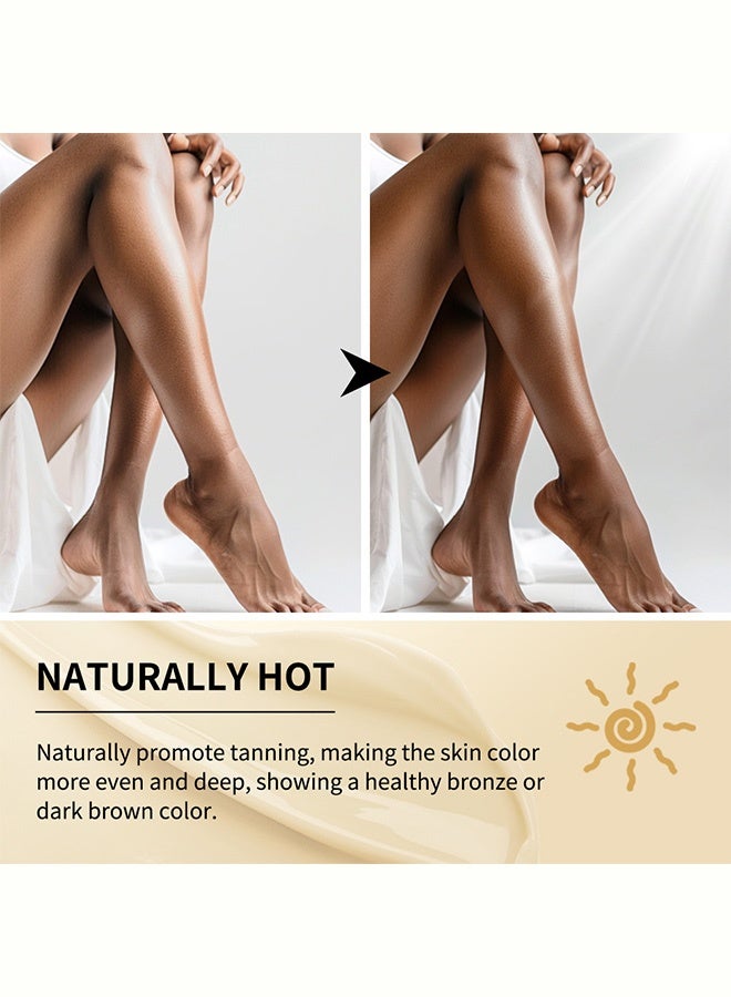 lakerain Naturally Hot Maximum Tan Lotion with Vitamin A for Deep Golden Tan and Skin Hydration 100ml - Image 3