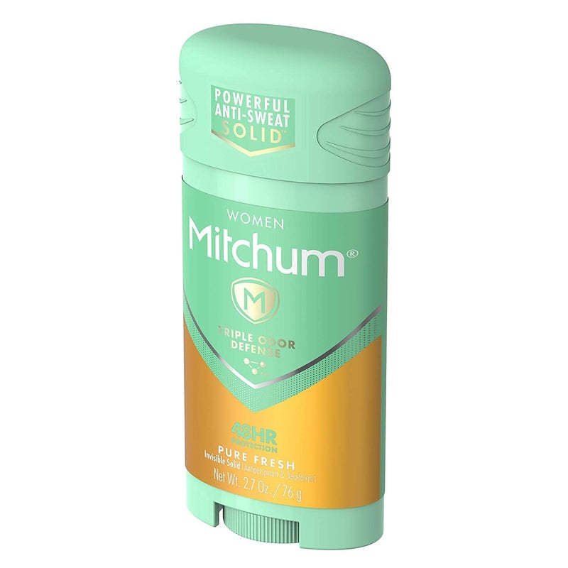 Mitchum مزيل العرق المضاد للتعرق Advanced Control من Mitchum For Women، غير مرئي، صلب نقي منعش، 2.70 أونصة (عبوة من 4 قطع) - Image 3