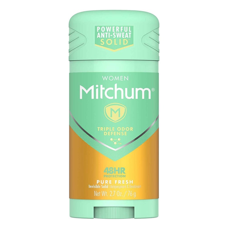 Mitchum مزيل العرق المضاد للتعرق Advanced Control من Mitchum For Women، غير مرئي، صلب نقي منعش، 2.70 أونصة (عبوة من 4 قطع) - Image 1
