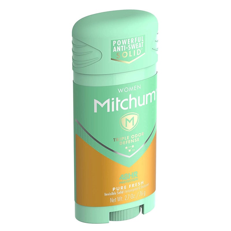 Mitchum مزيل العرق المضاد للتعرق Advanced Control من Mitchum For Women، غير مرئي، صلب نقي منعش، 2.70 أونصة (عبوة من 4 قطع) - Image 4