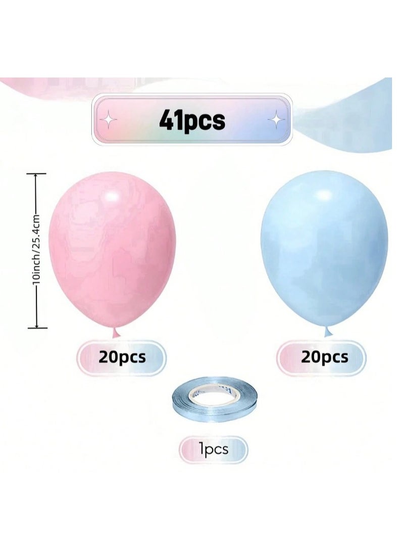 Baby Shower Decorations Set of 4 White BABY Balloon Boxes and 40 Pink and Blue Gender Reveal Balloons - Image 4