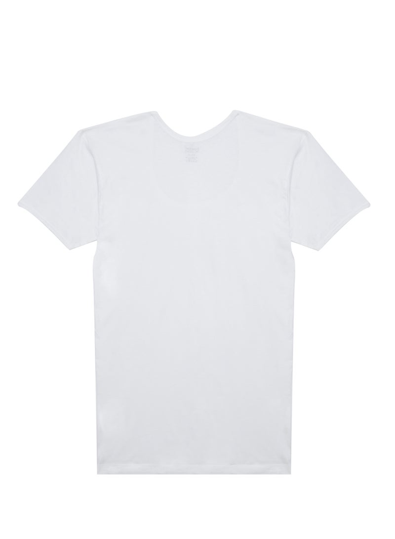 Fashion Academy Mens Inner T-Shirt White pack of 6 - Image 3