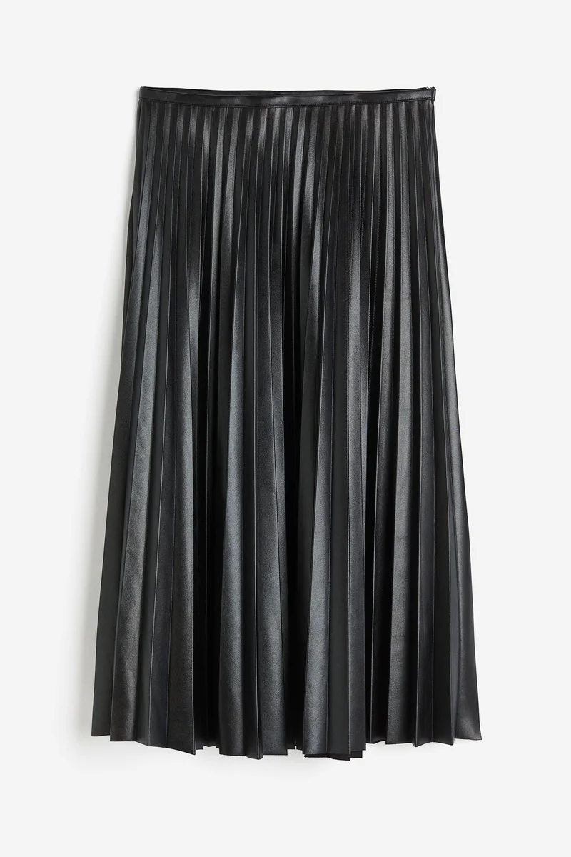 H&M Pleated coated skirt