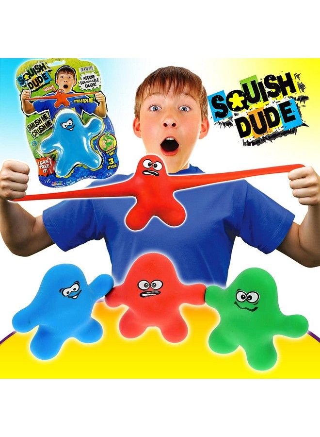 Ja-Ru لعبة فidget من رجل Squish Dude مصنوعة من الرمل القابل للتمدد (3 أشكال متنوعة) من Ja Ru. تخفيف التوتر والقلق، ألعاب حسية للأطفال والبالغين. هدايا حفلات، جوائز صفية. ألعاب علاجية للتوحد وADHD. 3410 3P - Image 5