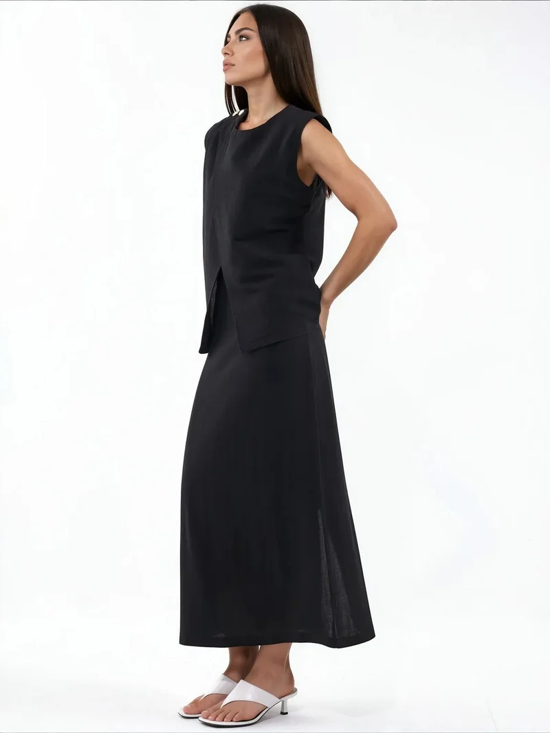 Cotton Viscose Linen Two-Piece Coord