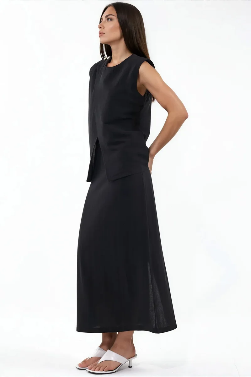 Jennyfer Cotton Viscose Linen Two-Piece Coord