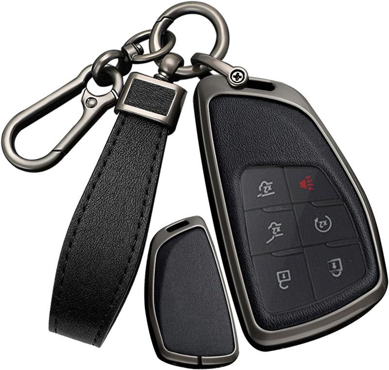 SANRILY PU Leather Key Fob Cover for Buick and Chevy - Image 1