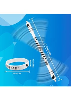 KASTWAVE Weighted Finger Spinning Pen Mod with Silicone Bracelet, Metal Heads Gaming Finger Pen, Anti Slip 8.5In Rotating Ballpoint Pen for Student Adults to Relieve Stress, No Pen Refill (4 Set)  - Image 3