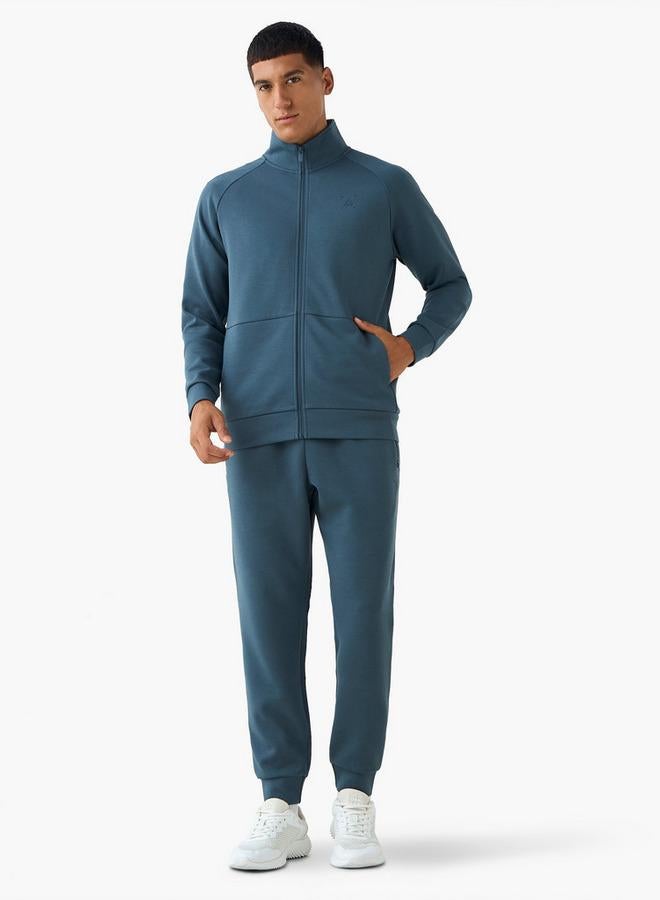 Active Men Regular Fit Joggers with Zipper Pockets - Image 2