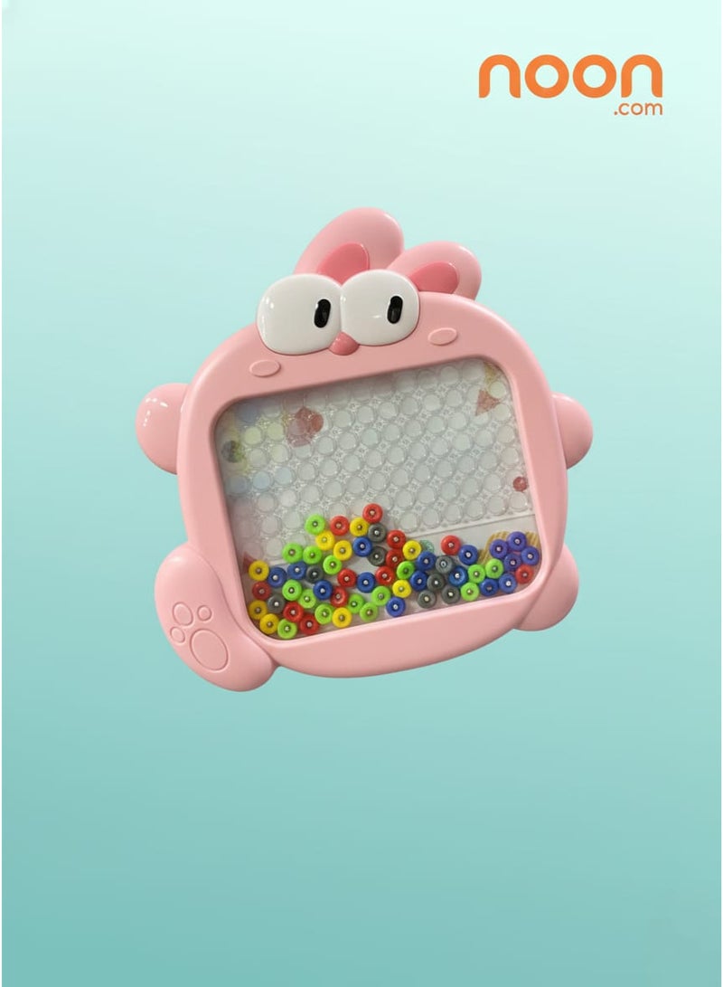 Double-sided magnetic drawing board – cute bunny design for play and learning at the same time! Durable and safe material for children aged 3 and up. A perfect choice as a fun educational gift!