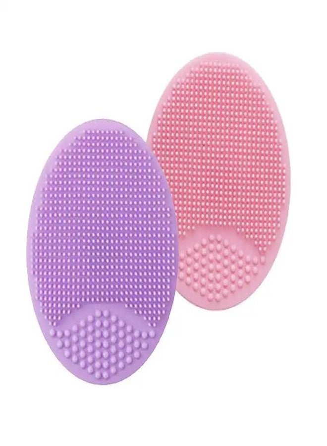 KitchenFest® Silicone Facail Cleansing Brush Deep Pore Skin Care Exfloiator Scrubber Beauty Soft Bristle Blackhead Remover Brush - Multicolor (S, 2) - Image 1